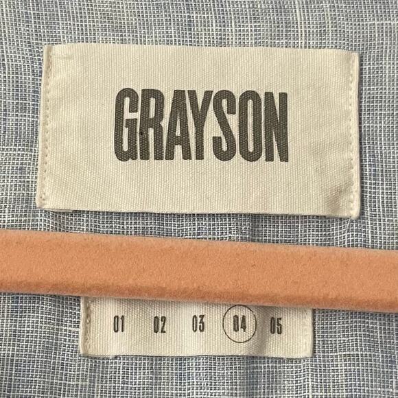 Grayson Shirt Dress Womens 4 Large Blue Artist Linen Maxi Lagenlook Minimalist - Picture 10 of 12